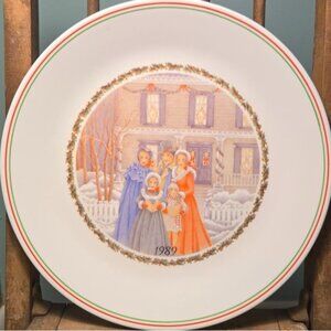 VTG Corelle Christmas 10.25" Dinner Plate Vintage 1989 Limited Edition Corning